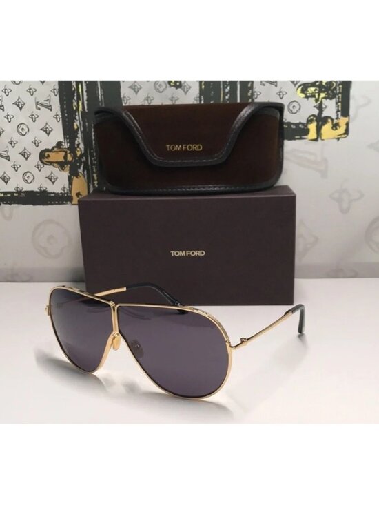NEW AUTHENTIC Tom Ford Gold and Black Women\'s Sunglasses TF1158 30A main image 11